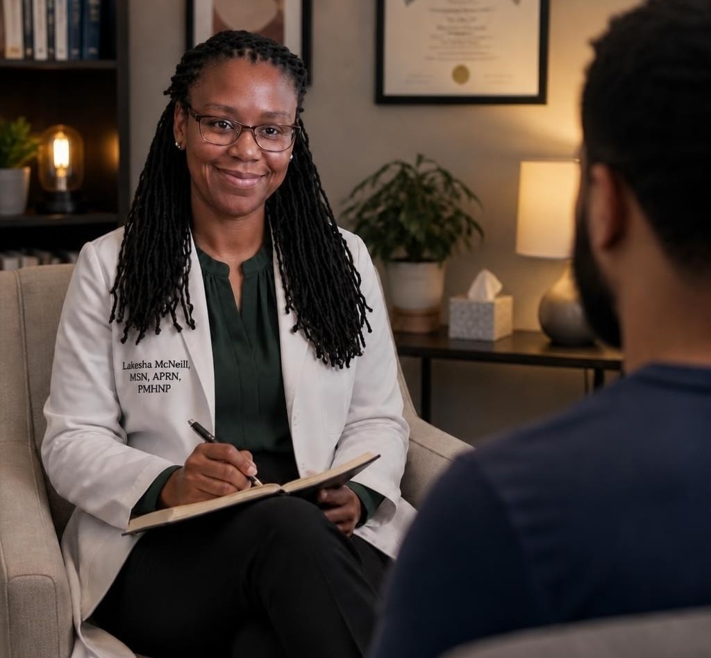 Provider in consultation with a patient
